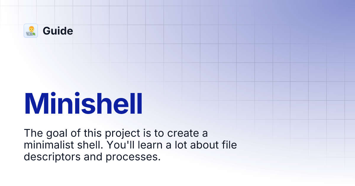 Projet Minishell - Shell Unix minimaliste en C